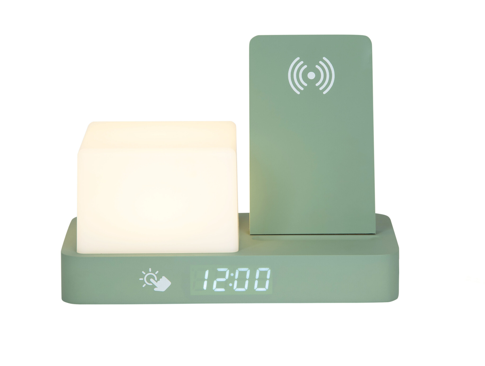 Karlsson - Wekker Retro w. Night Light LED - Groen - 11,5x15,4x20 cm