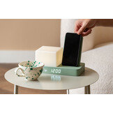 Karlsson - Wekker Retro w. Night Light LED - Groen - 11,5x15,4x20 cm