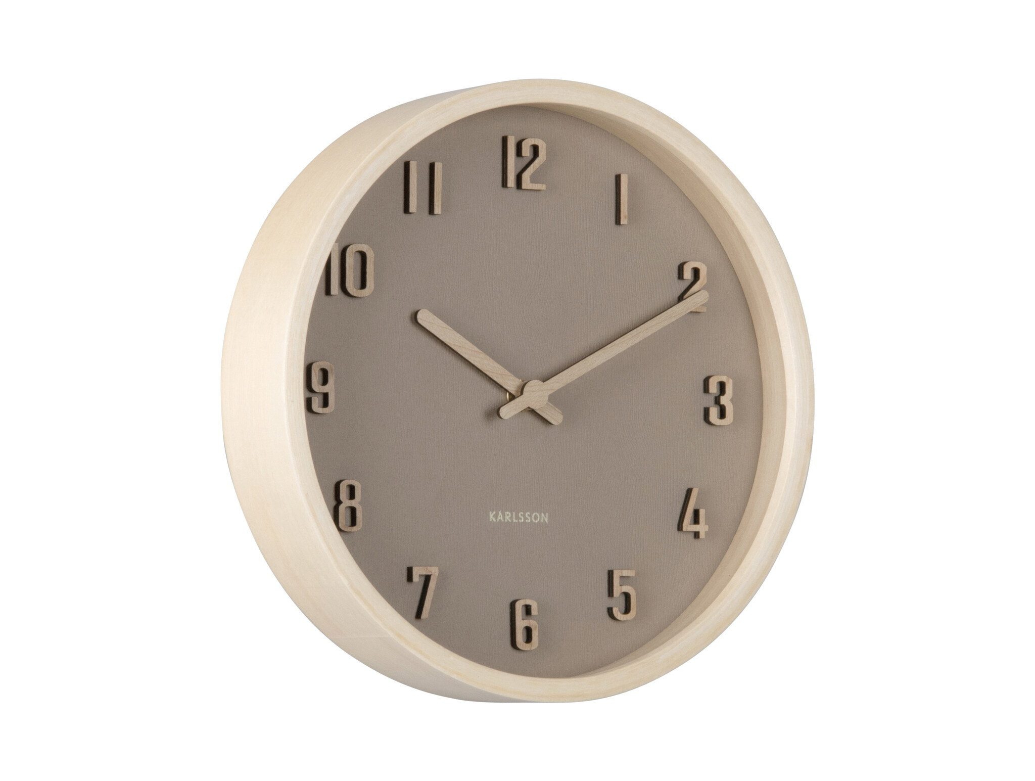 Karlsson - Wall Clock Nervadura Small - Bruin - Ø22cm