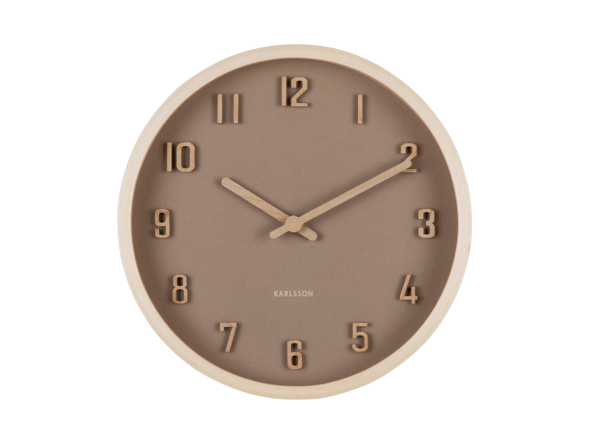 Karlsson - Wall Clock Nervadura Small - Bruin - Ø22cm