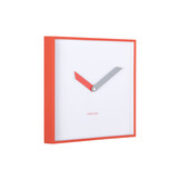 Karlsson - Wall Clock Cool Retro Cuadrado - Rood - Øcm