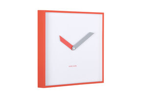 Karlsson - Wall Clock Cool Retro Cuadrado - Rood - Øcm