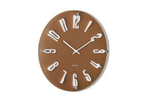 Karlsson - Wall Clock Esencia Elevated - Bruin - Ø40cm