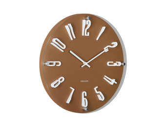 Karlsson - Wall Clock Esencia Elevated - Bruin - Ø40cm