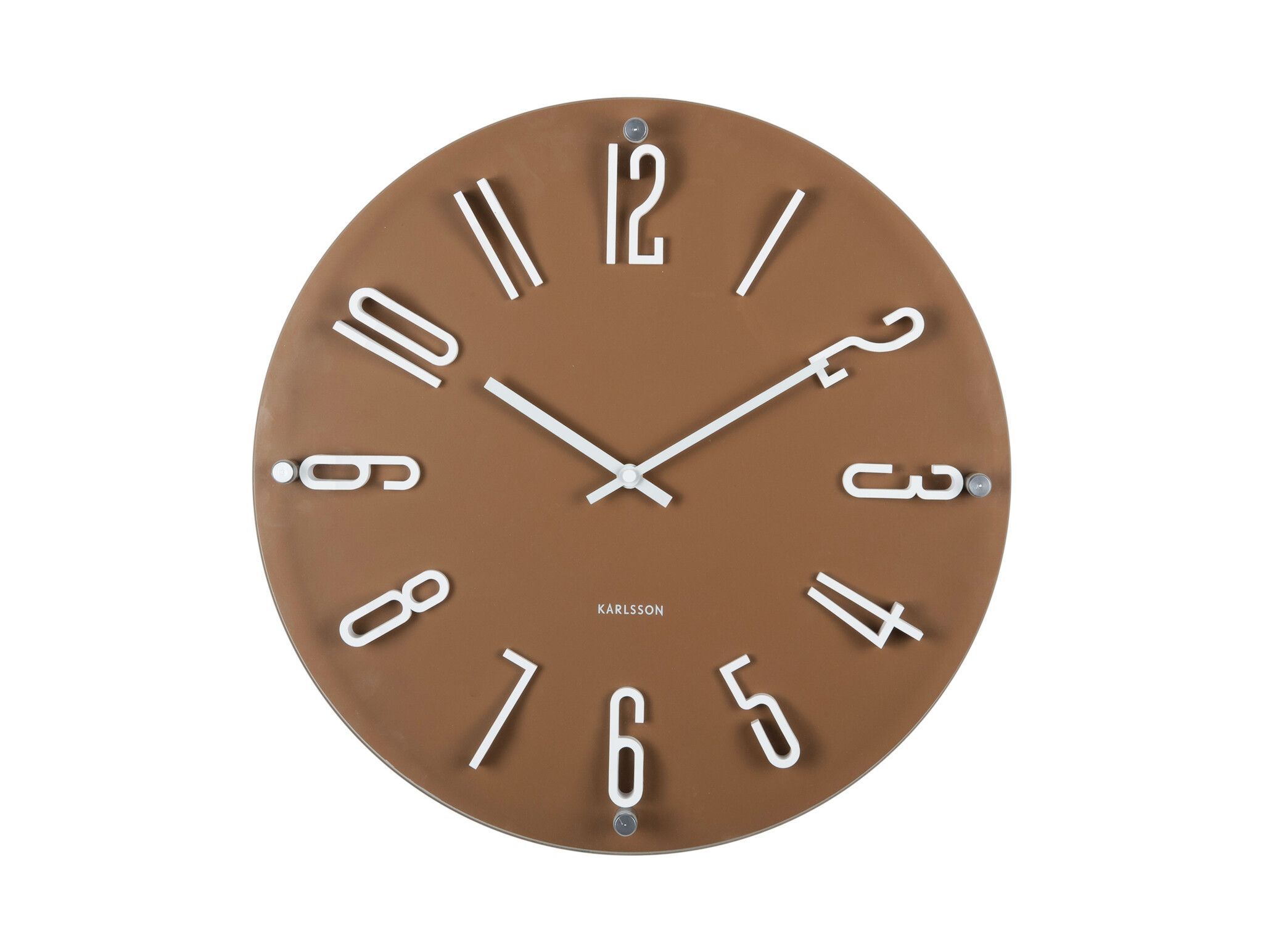 Karlsson - Wall Clock Esencia Elevated - Bruin - Ø40cm