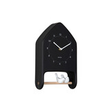 Karlsson - Wall Clock Love Birds - Zwart - Øcm