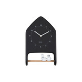 Karlsson - Wall Clock Love Birds - Zwart - Øcm