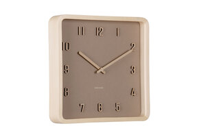 Karlsson - Wall Clock Nervadura Square - Bruin - Øcm