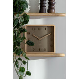 Karlsson - Wall Clock Nervadura Square - Bruin - Øcm