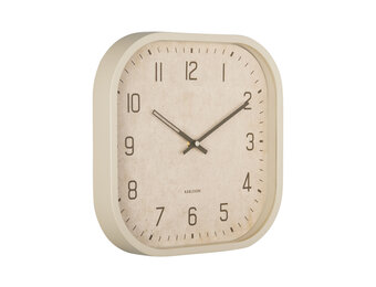 Karlsson - Wall Clock Elemental Cuadrado - Wit - Ø30cm