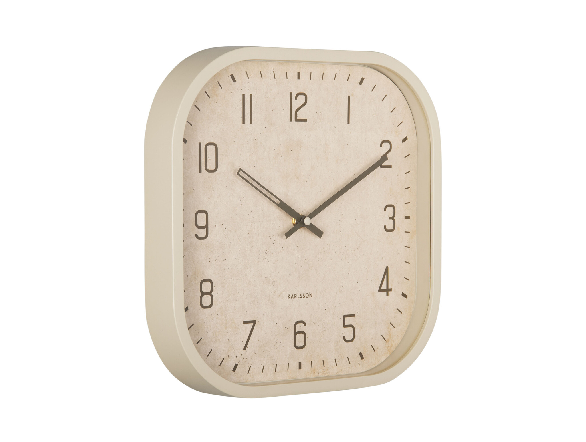 Karlsson - Wall Clock Elemental Cuadrado - Wit - Ø30cm