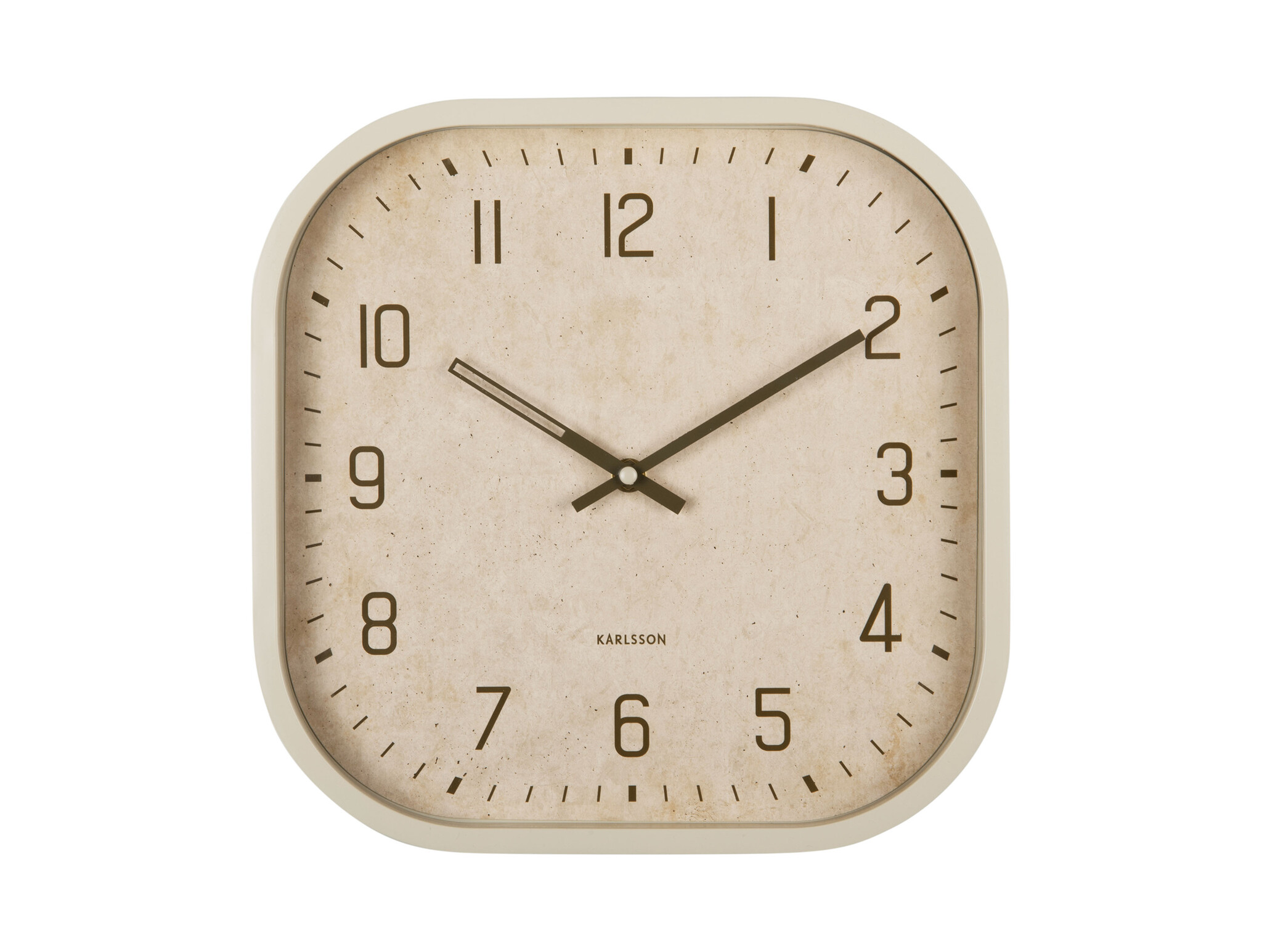 Karlsson - Wall Clock Elemental Cuadrado - Wit - Ø30cm