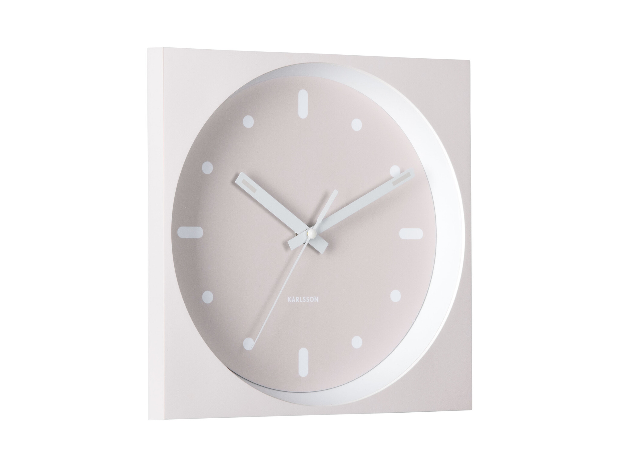 Karlsson - Wall Clock Incesante Square - Grijs - Ø25cm