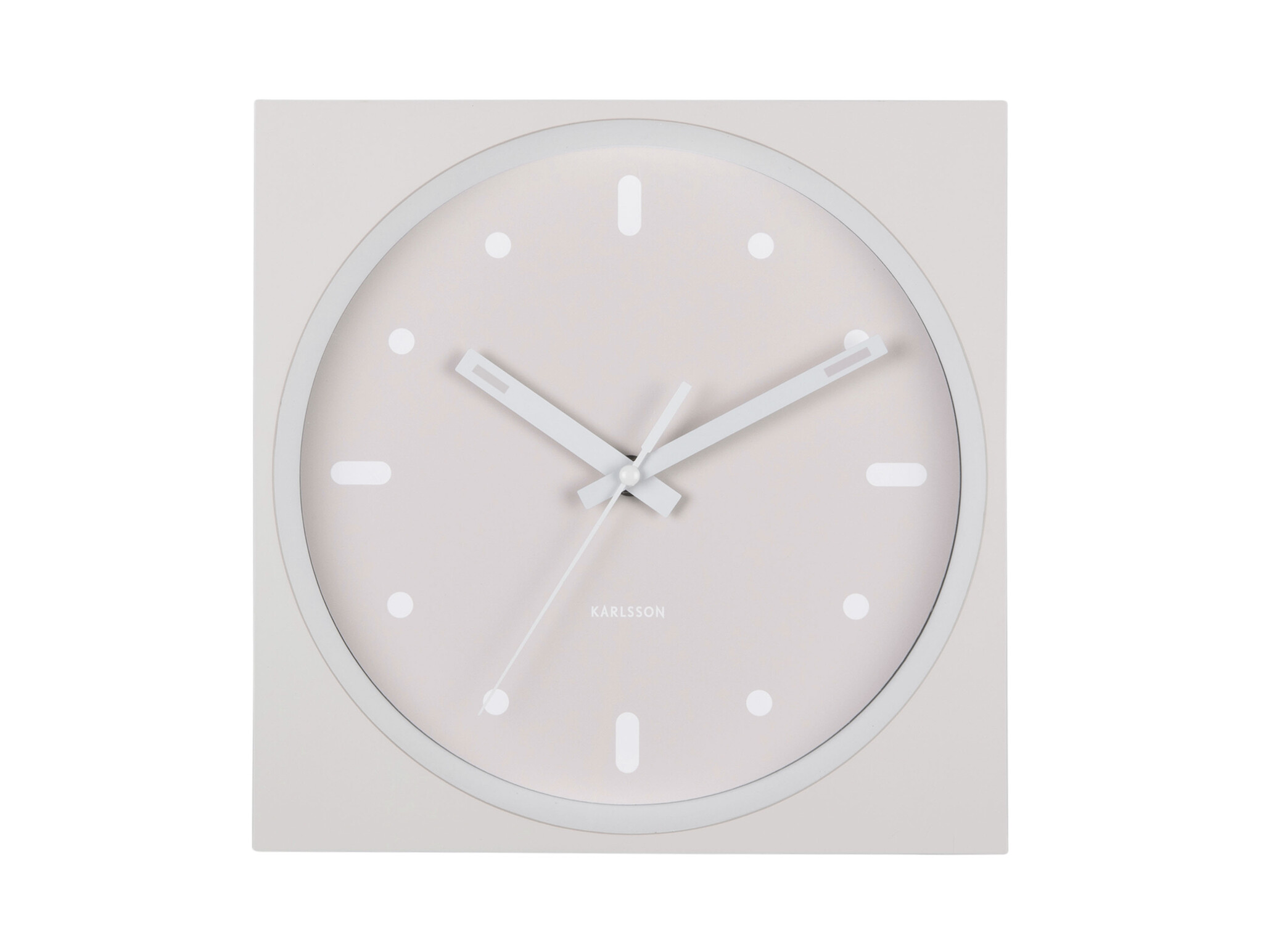 Karlsson - Wall Clock Incesante Square - Grijs - Ø25cm