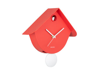 Karlsson - Wall Clock Retro Cuckoo - Rood - Øcm