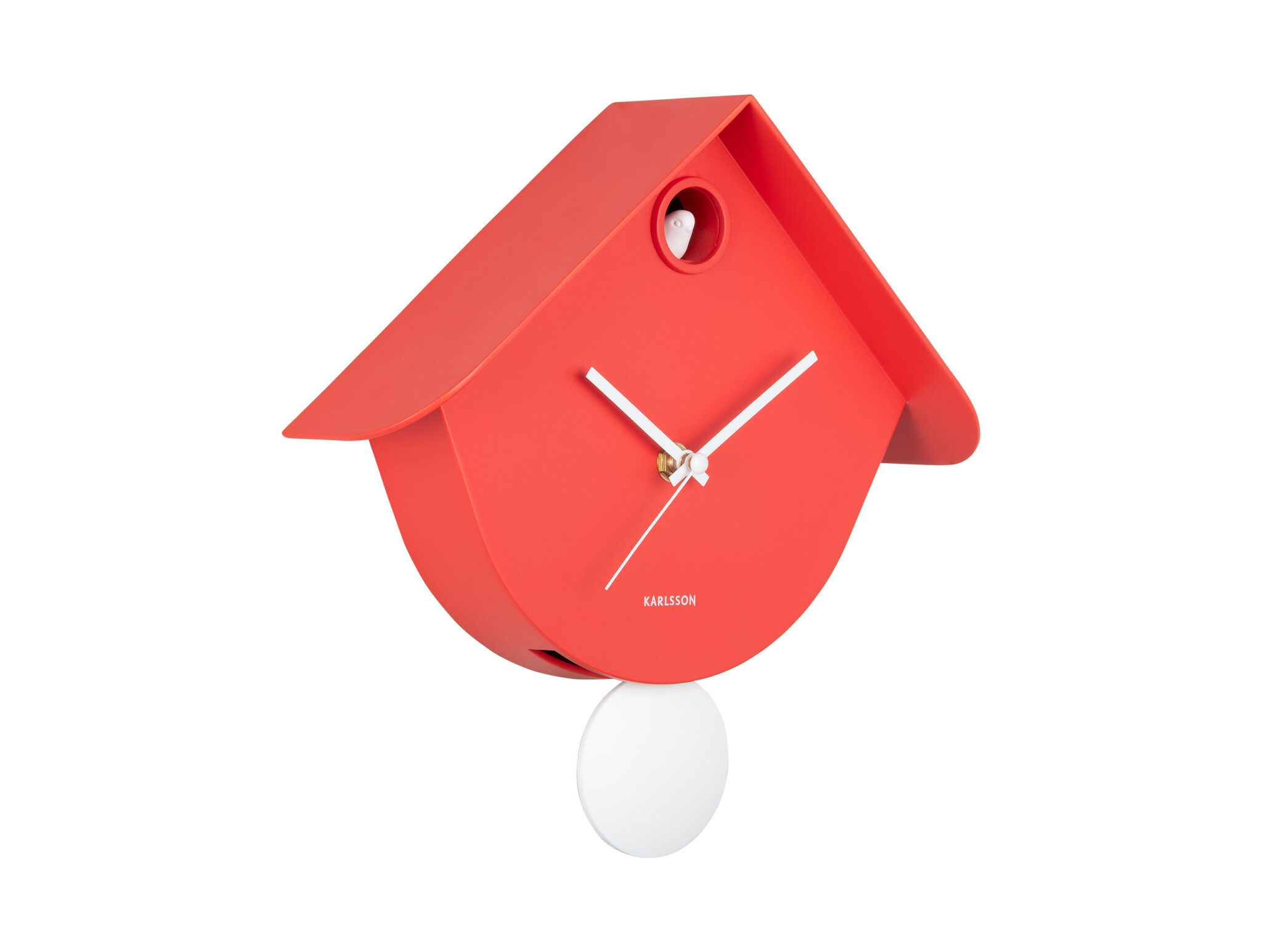 Karlsson - Wall Clock Retro Cuckoo - Rood - Øcm
