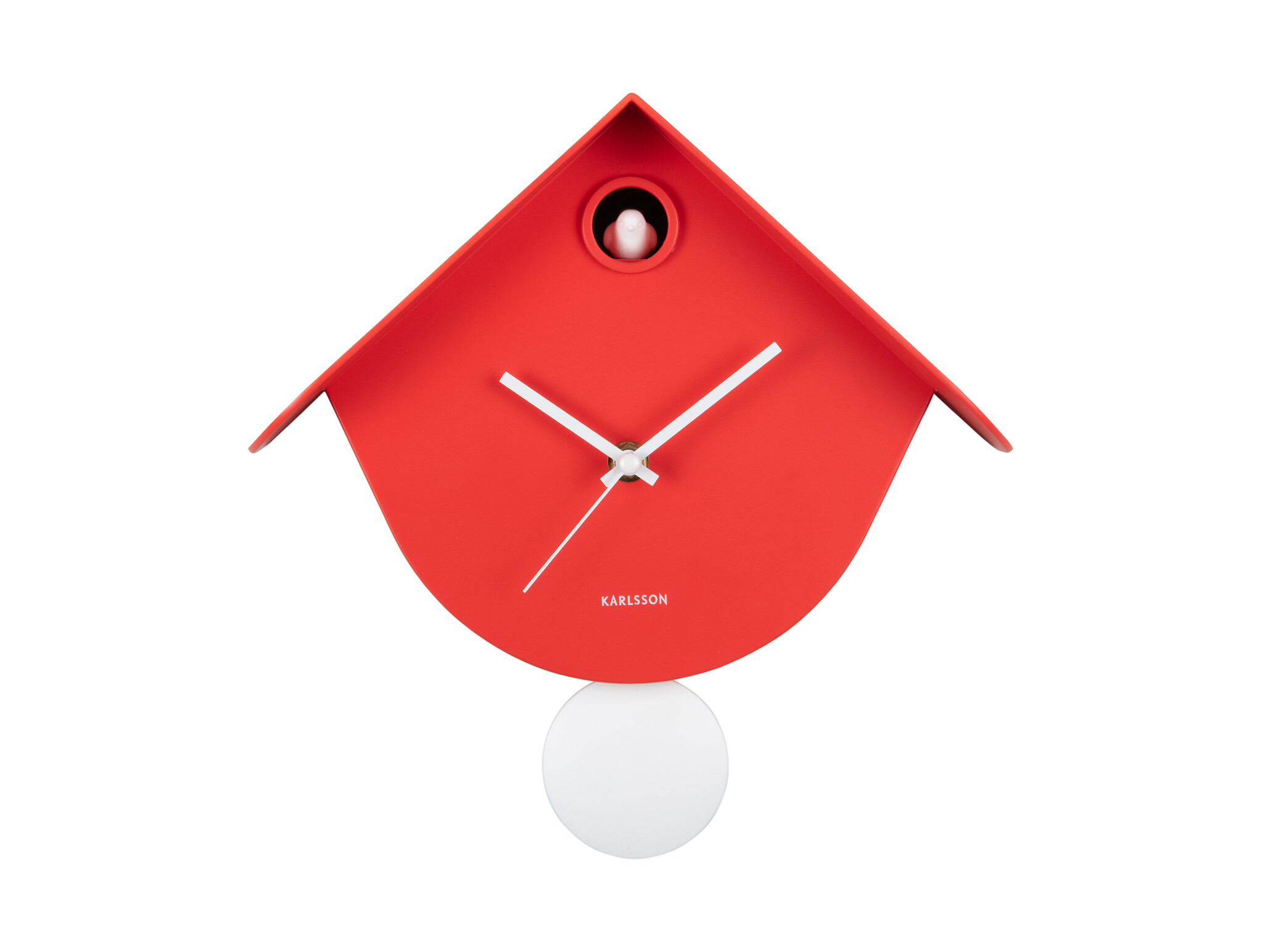 Karlsson - Wall Clock Retro Cuckoo - Rood - Øcm