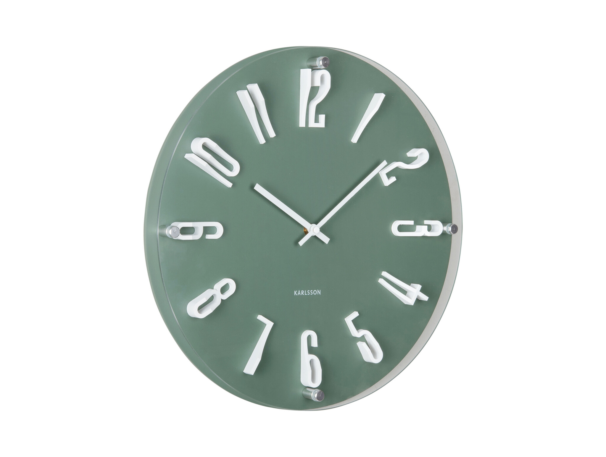 Karlsson - Wall Clock Esencia Elevated - Groen - Ø40cm