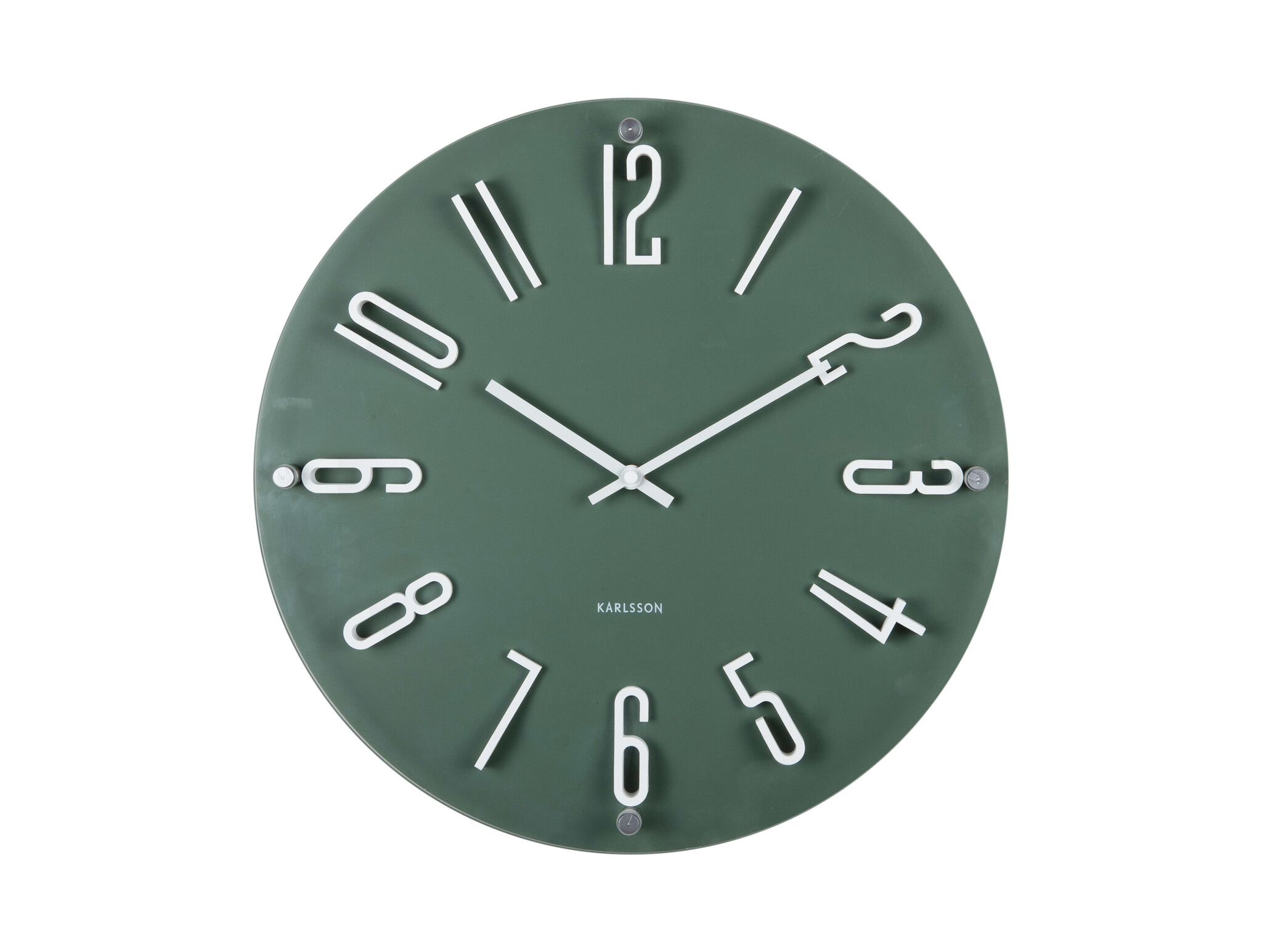 Karlsson - Wall Clock Esencia Elevated - Groen - Ø40cm
