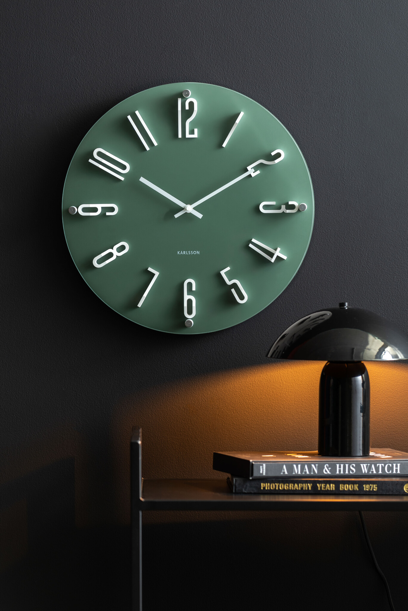 Karlsson - Wall Clock Esencia Elevated - Groen - Ø40cm