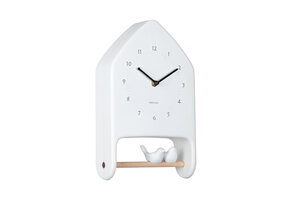 Karlsson - Wall Clock Love Birds - Wit - Øcm