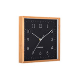 Karlsson - Wall Clock Neat Cuadrado - Zwart - Øcm