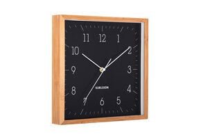 Karlsson - Wall Clock Neat Cuadrado - Zwart - Øcm