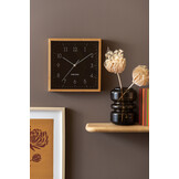 Karlsson - Wall Clock Neat Cuadrado - Zwart - Øcm