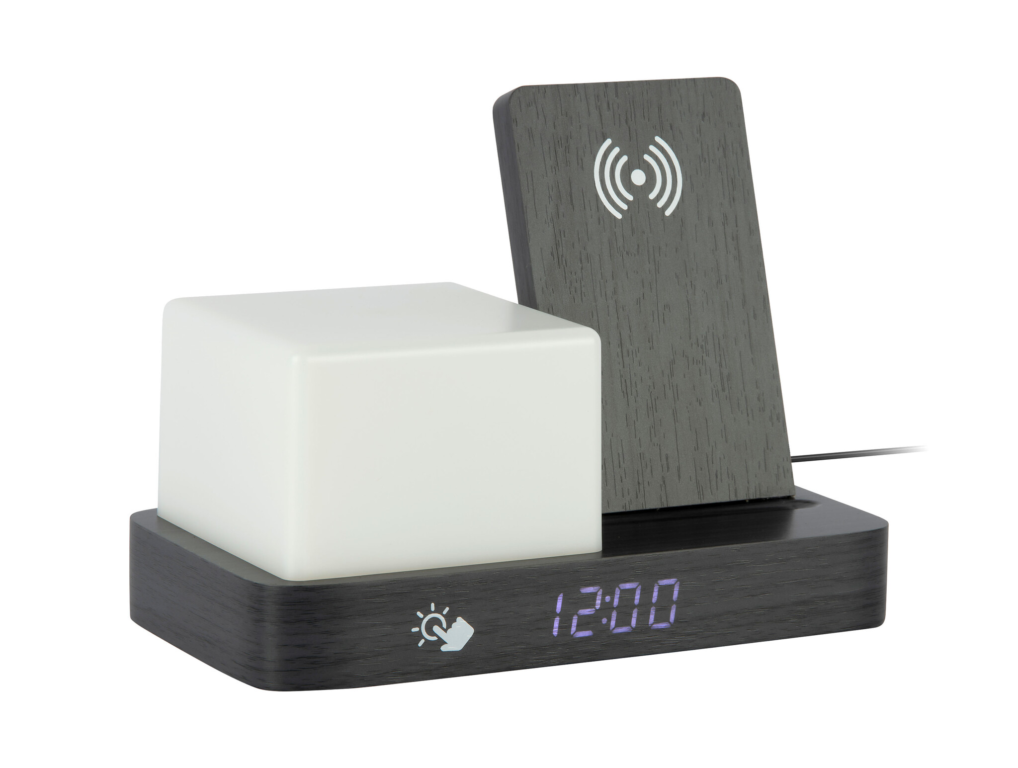 Karlsson - Wekker Retro w. Night Light LED - Zwart - 11,5x15,4x20 cm