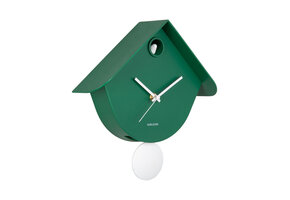 Karlsson - Wall Clock Retro Cuckoo - Groen - Øcm
