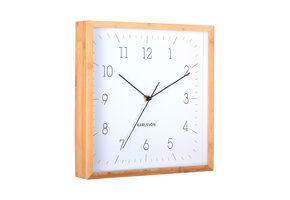 Karlsson - Wall Clock Neat Cuadrado - Wit - Øcm