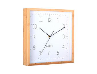 Karlsson - Wall Clock Neat Cuadrado - Wit - Øcm