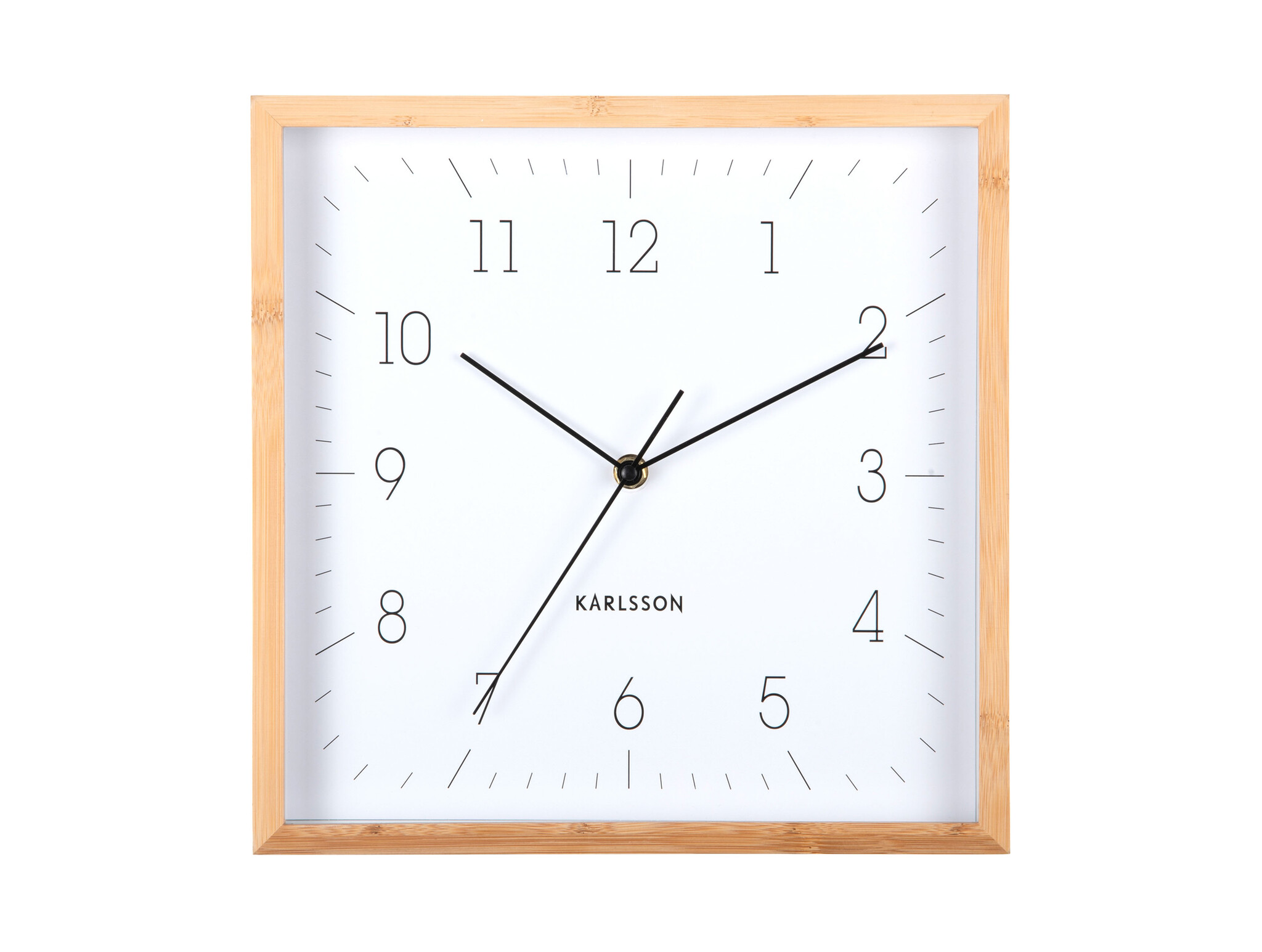 Karlsson - Wall Clock Neat Cuadrado - Wit - Øcm