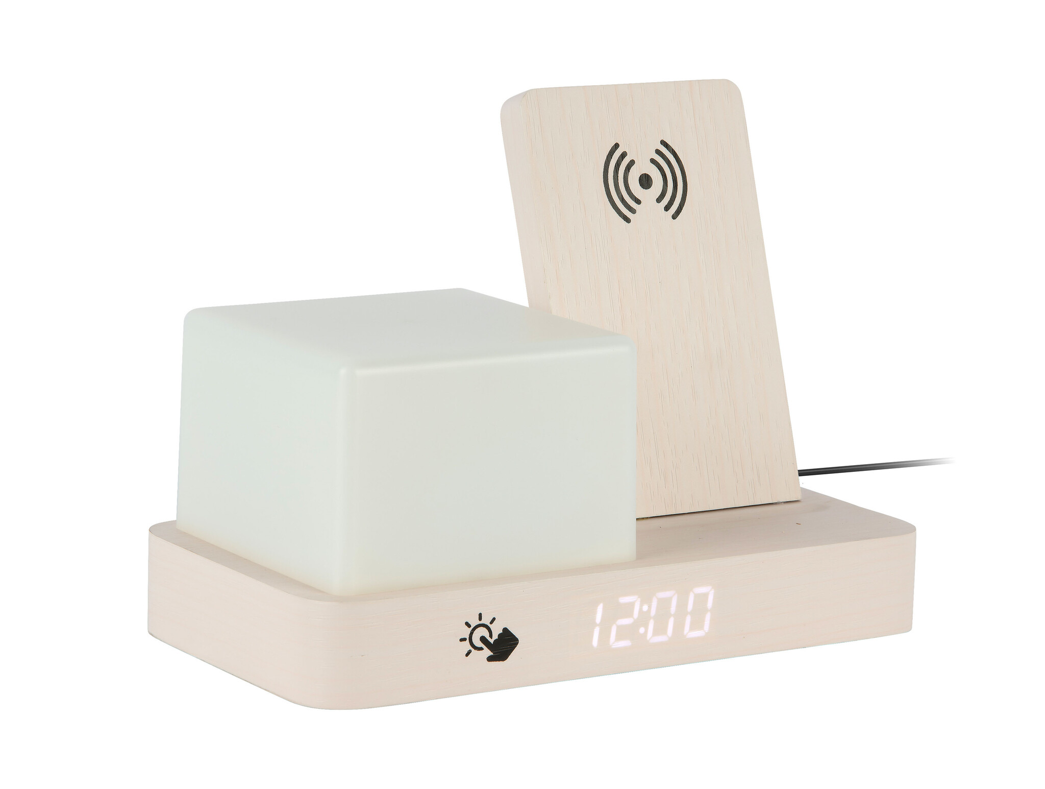 Karlsson - Wekker Retro w. Night Light LED - Wit - 11,5x15,4x20 cm