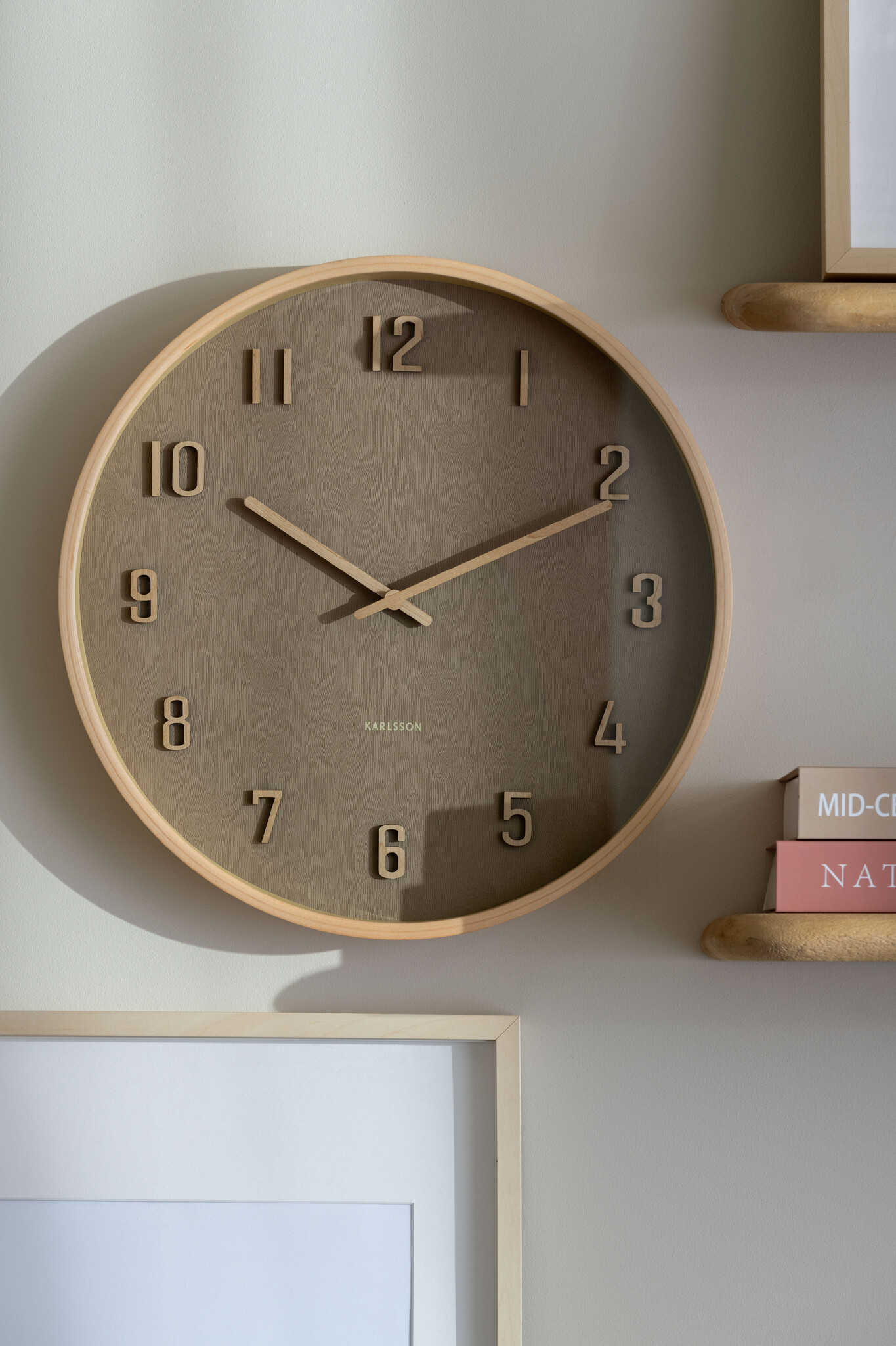 Karlsson - Wall Clock Nervadura - Bruin - Ø40,8cm