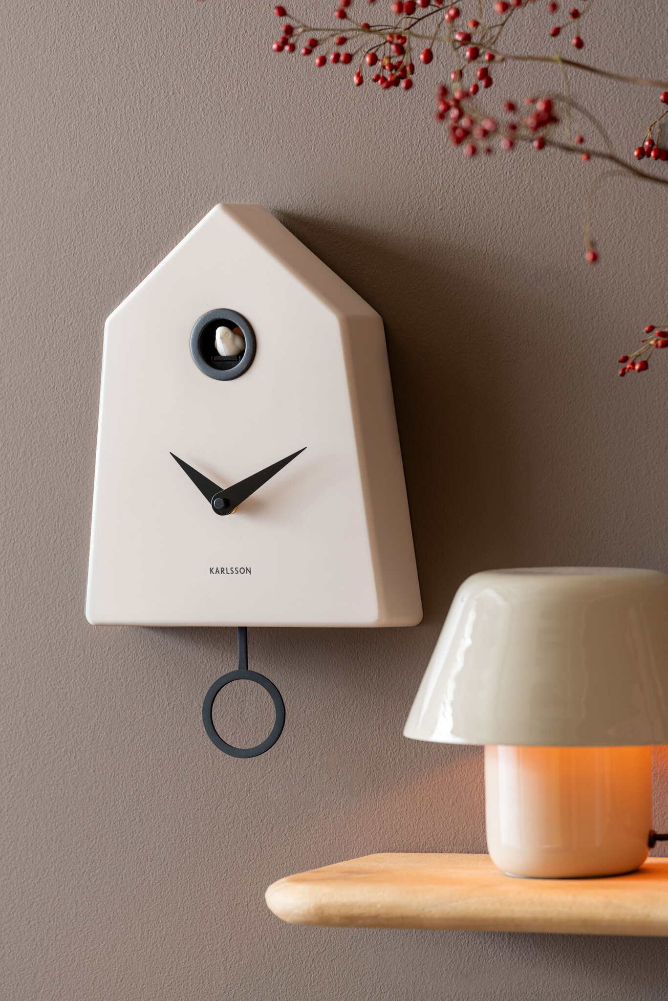 Karlsson - Wall Clock Grafico Cuckoo - Grijs - Øcm