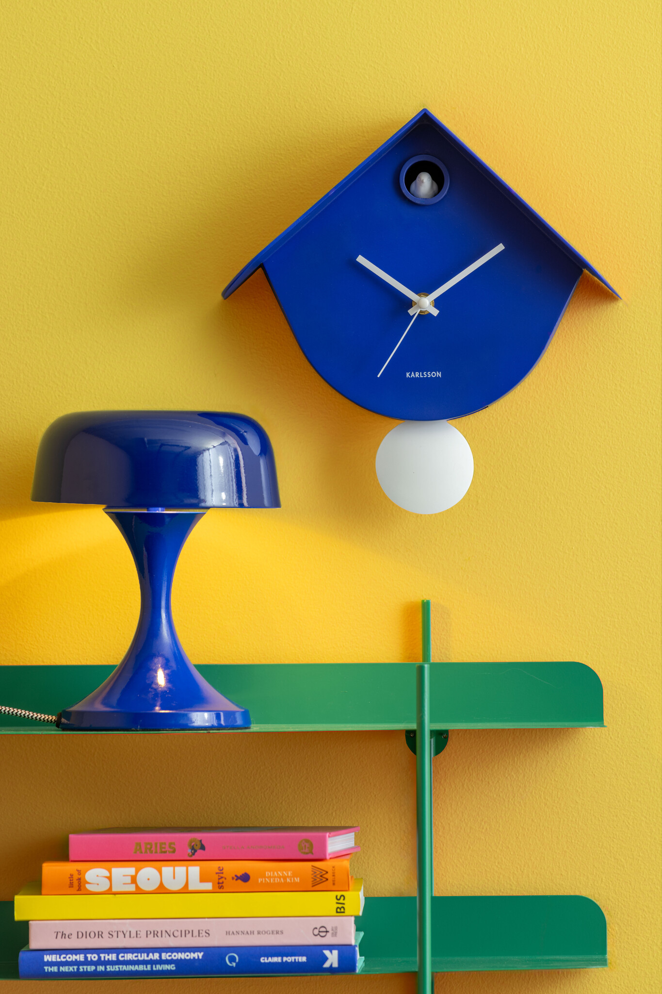 Karlsson - Wall Clock Retro Cuckoo - Blauw - Øcm