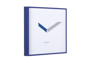 Karlsson - Wall Clock Cool Retro Cuadrado - Blauw - Øcm