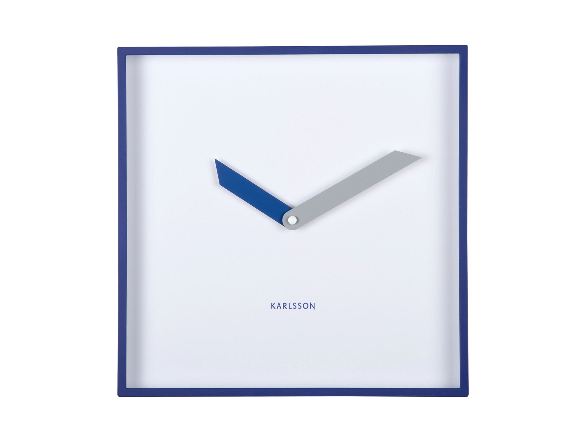 Karlsson - Wall Clock Cool Retro Cuadrado - Blauw - Øcm