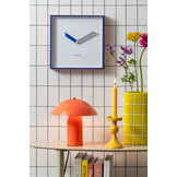 Karlsson - Wall Clock Cool Retro Cuadrado - Blauw - Øcm