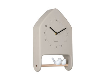 Karlsson - Wall Clock Love Birds - Grijs - Øcm