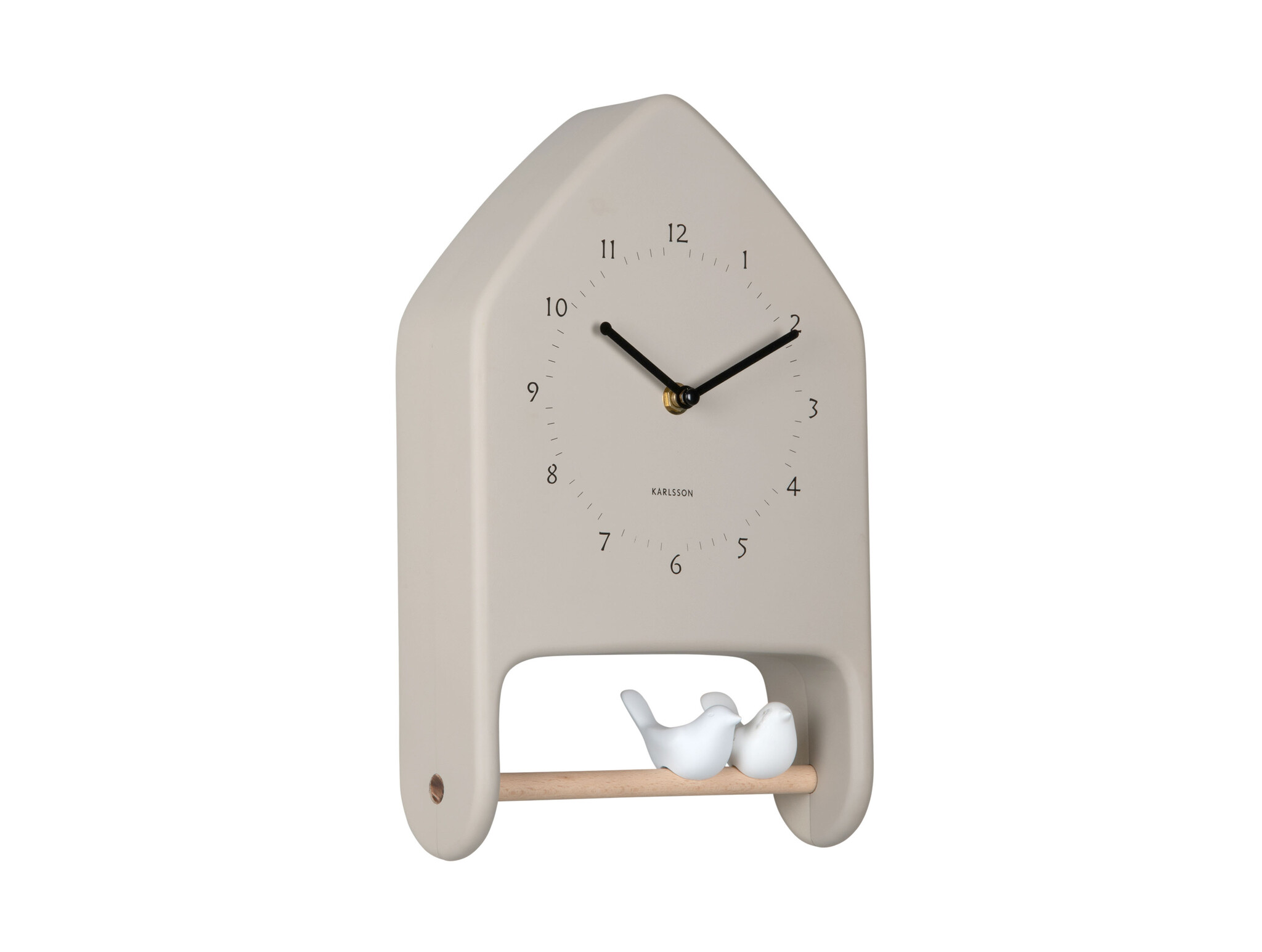 Karlsson - Wall Clock Love Birds - Grijs - Øcm