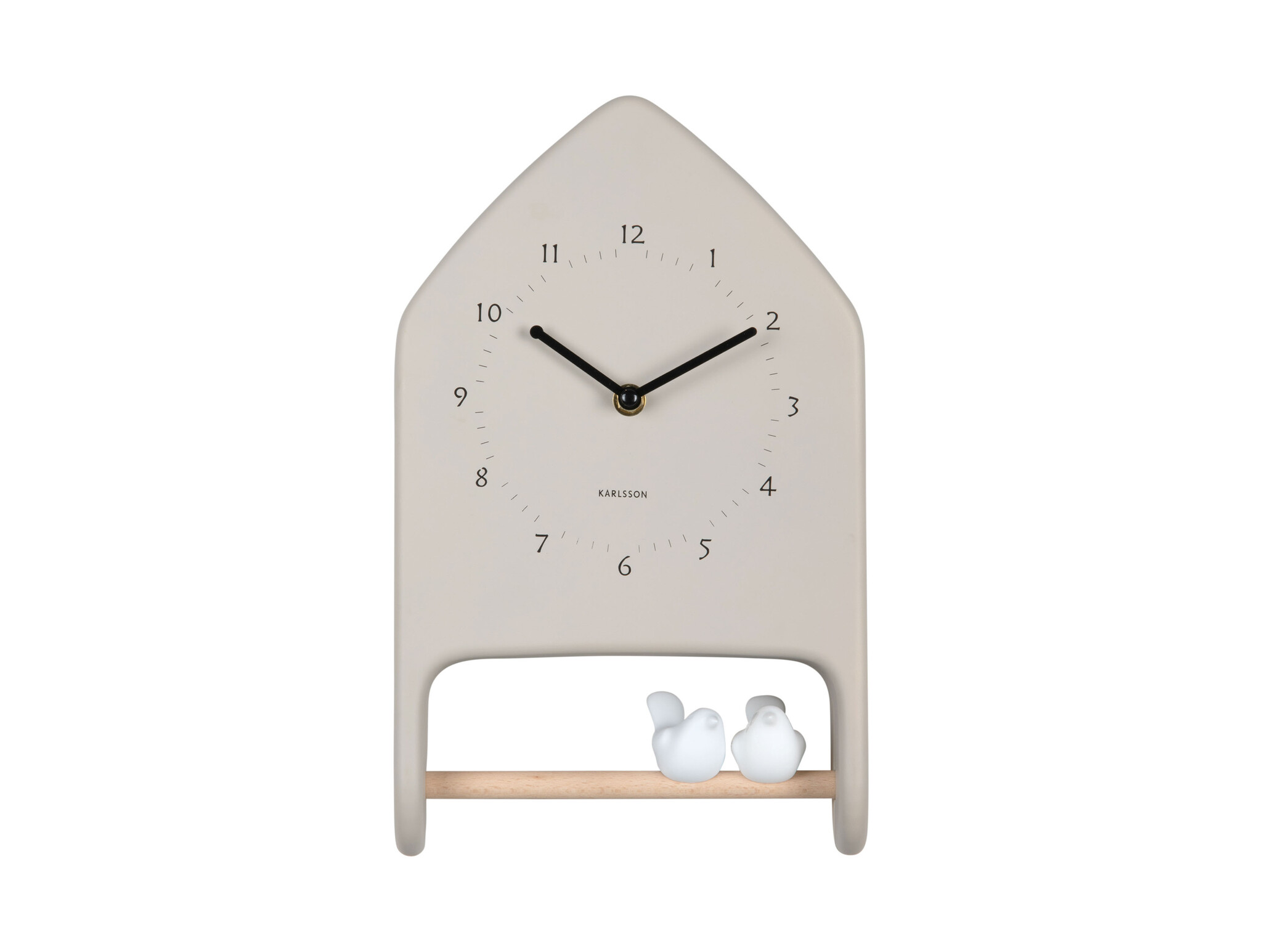Karlsson - Wall Clock Love Birds - Grijs - Øcm