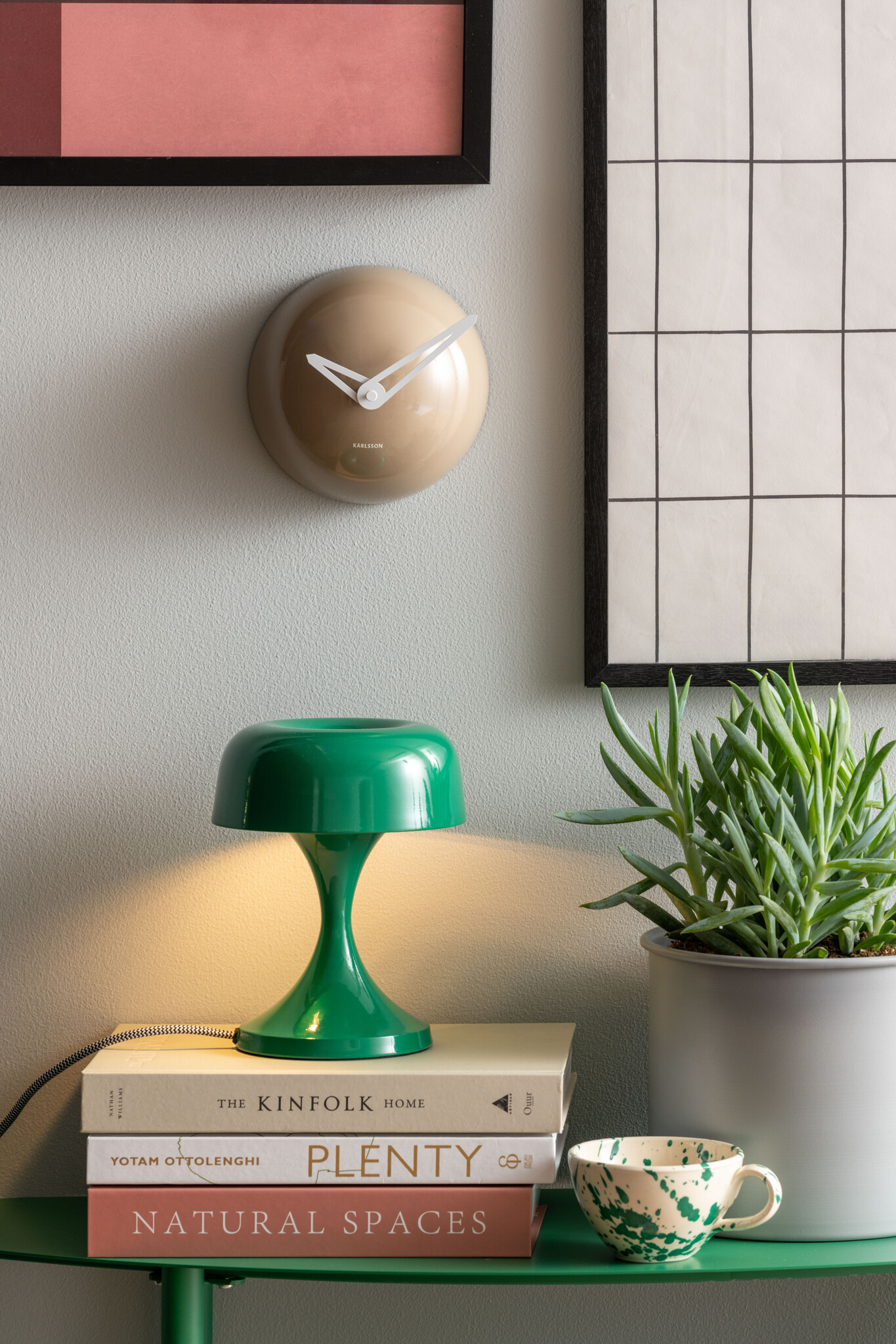 Karlsson - Wall Clock Cool Retro Cap - Grijs - Ø15cm