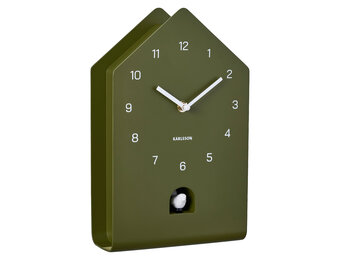 Karlsson - Wall Clock Fino Cuckoo - Groen - Øcm