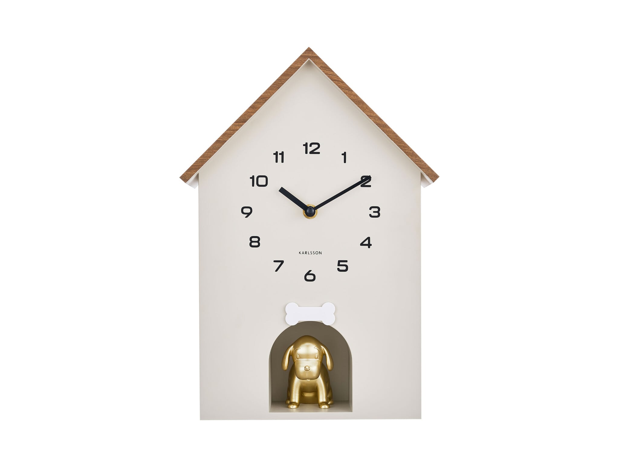 Karlsson - Wall Clock Dog House - Grijs - Øcm
