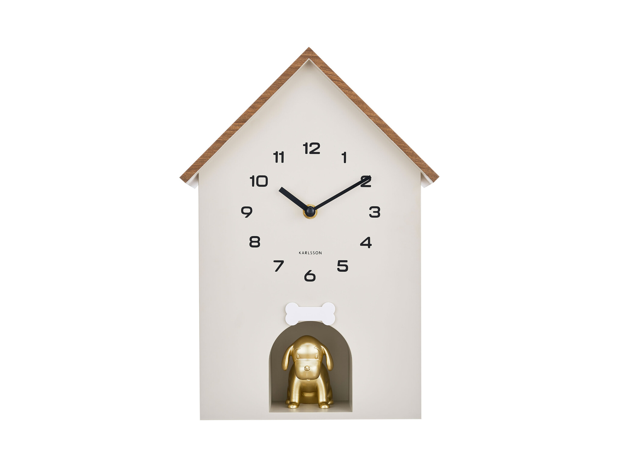 Karlsson - Wall Clock Dog House - Grijs - Øcm