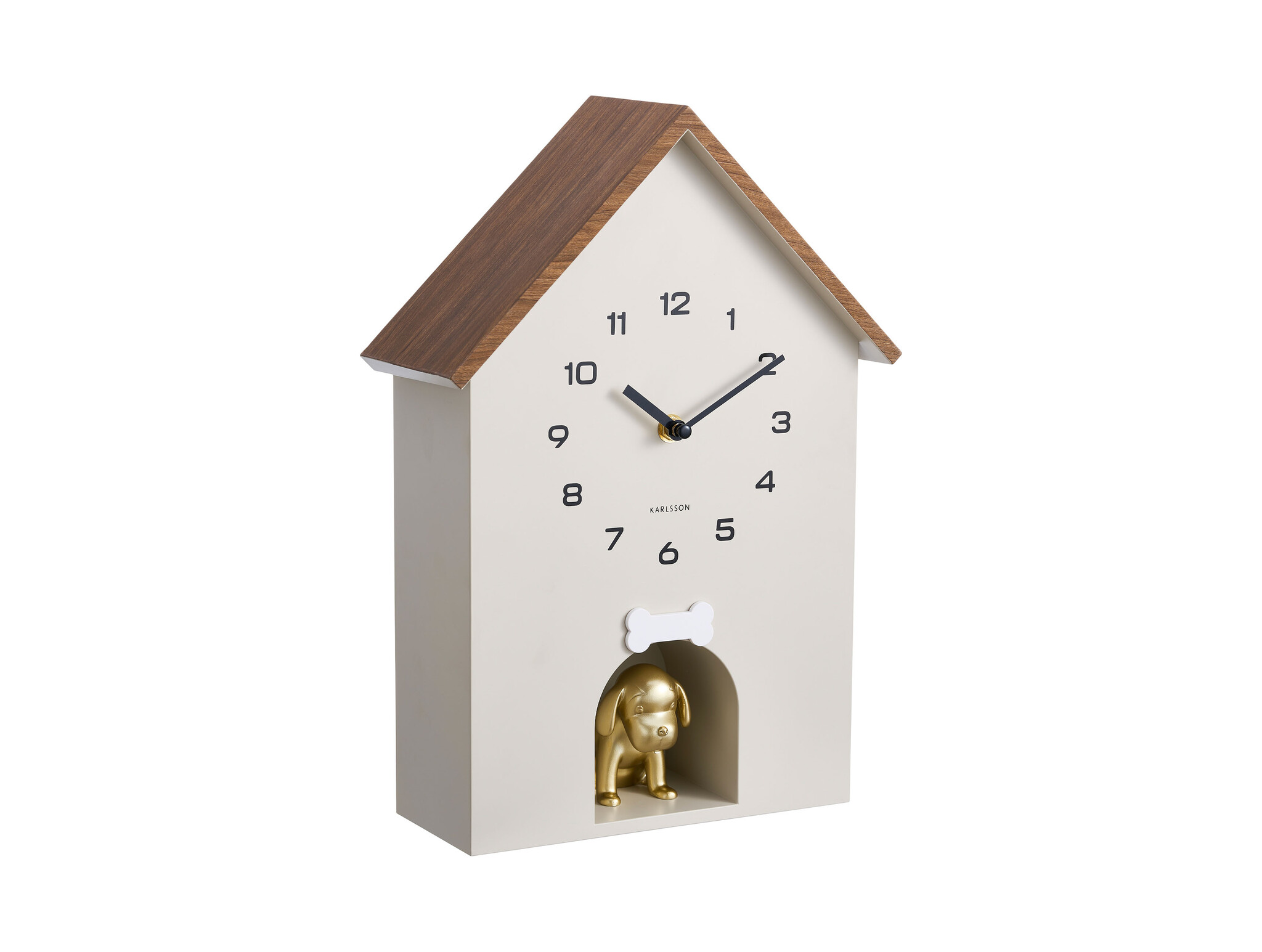 Karlsson - Wall Clock Dog House - Grijs - Øcm