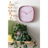 Karlsson - Wall Clock Grato Cuadrado - Roze - Øcm