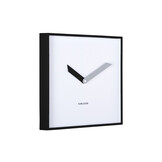 Karlsson - Wall Clock Cool Retro Cuadrado - Zwart - Øcm